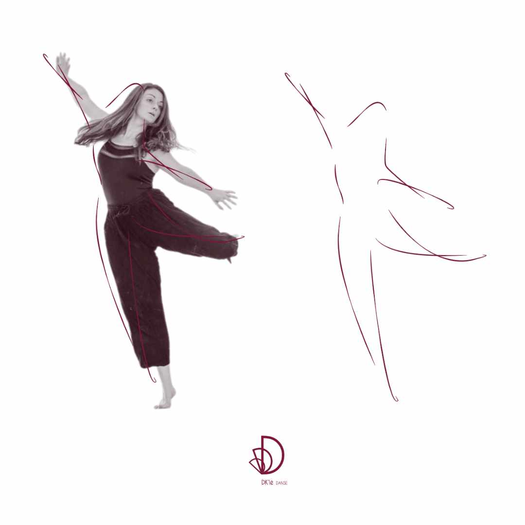 Illustration, identité visuelle - école de danse - Marine Delanneau Communication