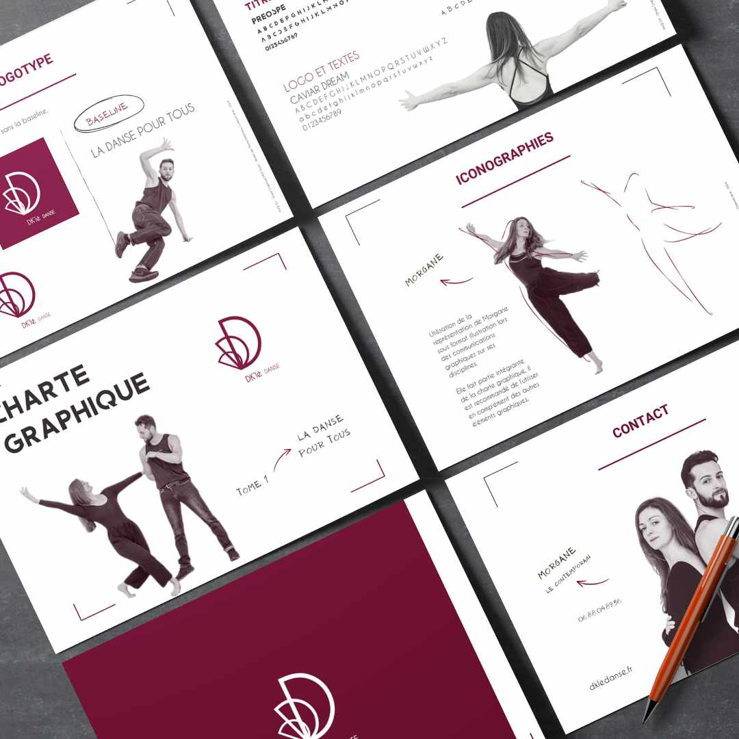 Stratégie de communication - Charte graphique - école de danse - Marine Delanneau Communication
