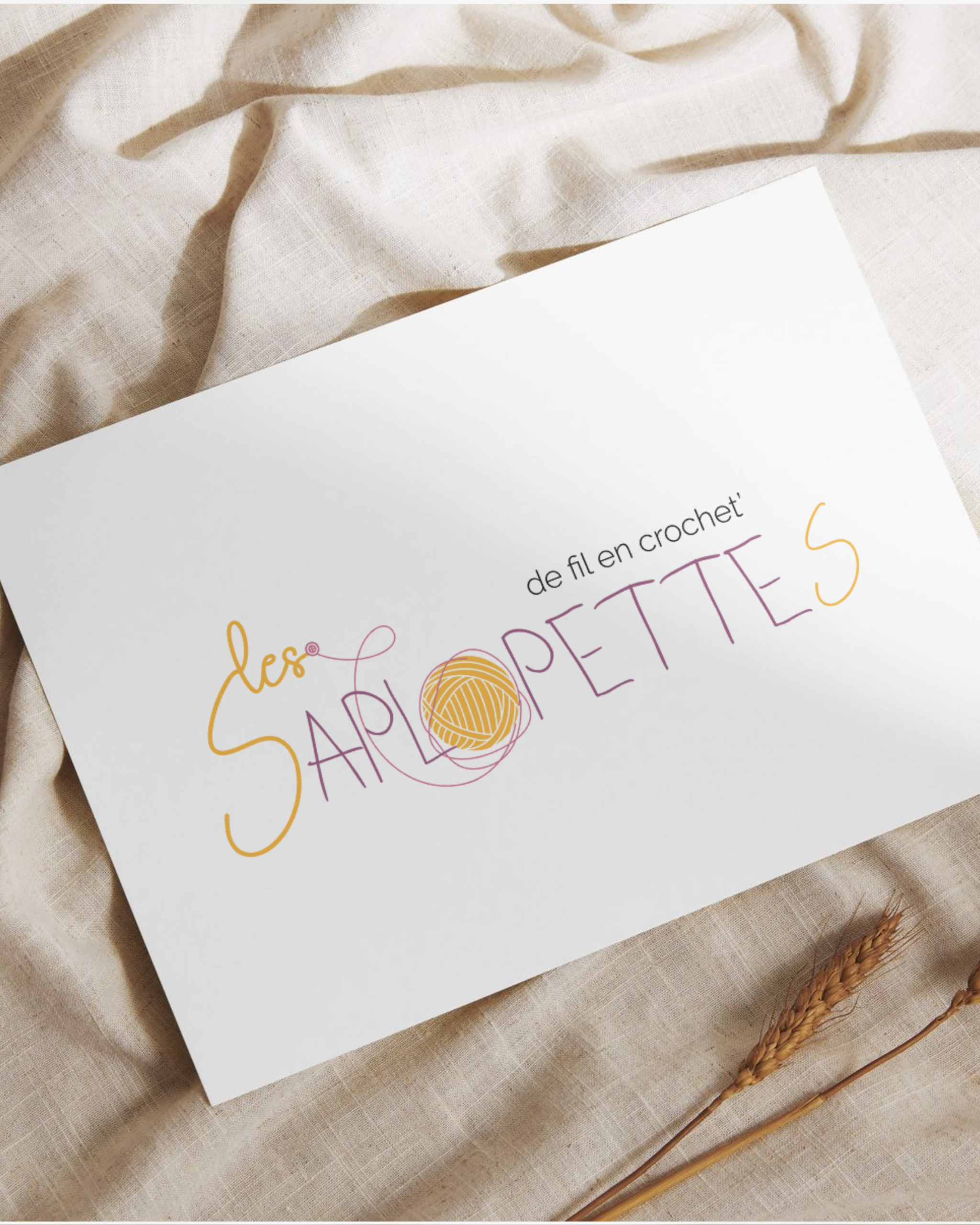 Identité visuelle - logo couture et crochet - Marine Delanneau Communication